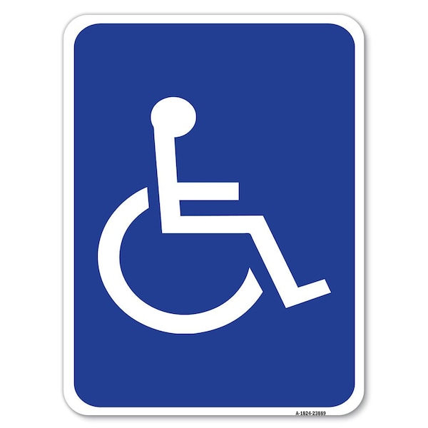 Signmission Large Handicapped Symbol Heavy-Gauge Aluminum Rust Proof Parking Sign, 18" x 24", A-1824-23889 A-1824-23889 - main